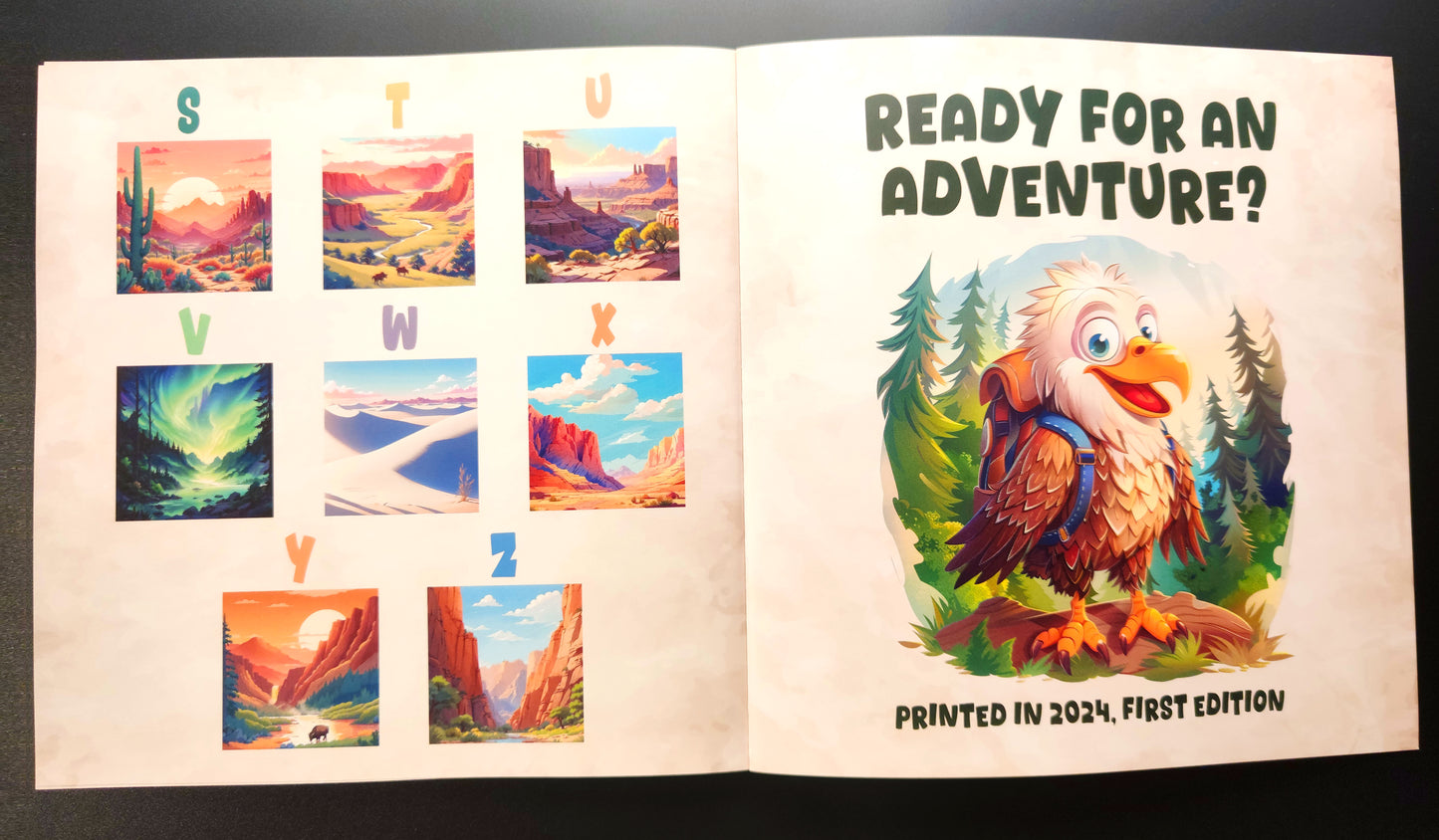 ABC Book National Park - Alphabet Picture Kids Book - Children Toddler Learning Book - 8,3*8,3 inches - 26 Stunning Illustrations