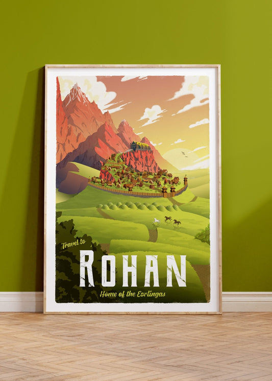 Rohan Travel Poster - Lord of the Rings Vintage Travel Poster - Minimalist Lotr Art