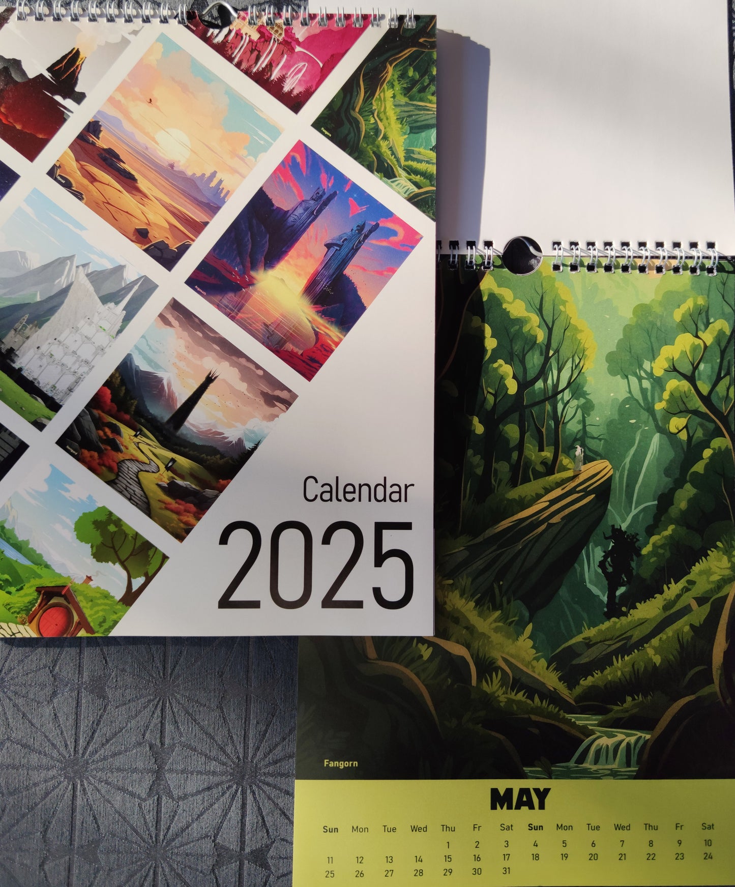 Lord of the Rings Calendar 2025 - With 12 Different Locations - Middle Earth Calendar 2025 - Tolkien Art Desk Calendar