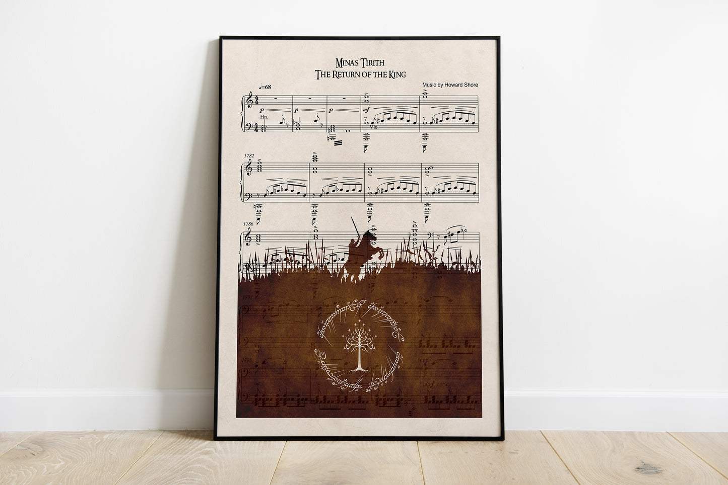 Lord of the Rings - Set of 3 Sheet Music Art Prints - Fellowship, Two Towers, Return of the King - Wall Art Lotr