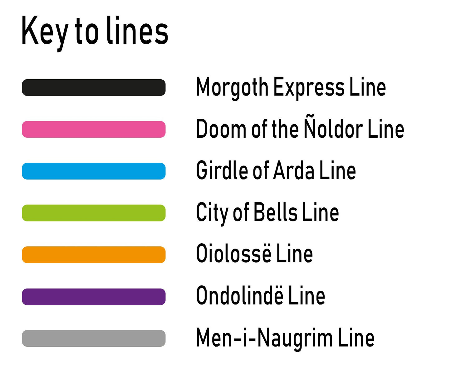 Lord of the Rings First Age Tube Map - Beleriand Subway Map - Silmarillion Map - Middle-earth - 1. AGE