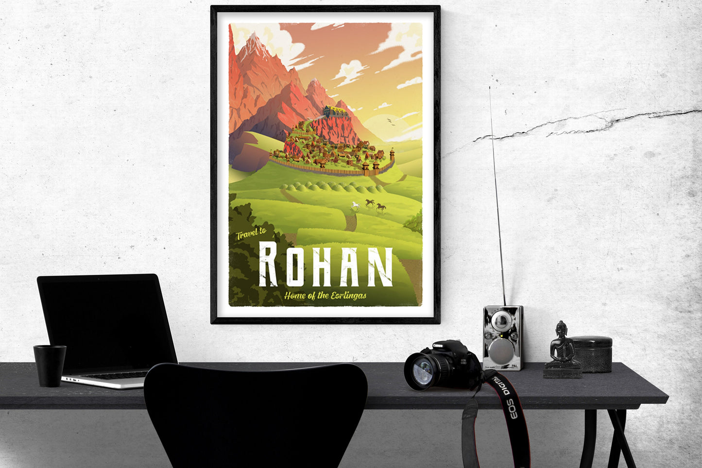 Rohan Travel Poster - Lord of the Rings Vintage Travel Poster - Minimalist Lotr Art