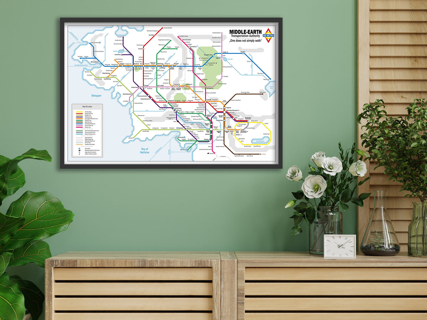 Middle-earth Subway Map - Lord of the Rings Map - Middleearth Map - Middle Earth Map - Fantasy Transit Map - 3. AGE