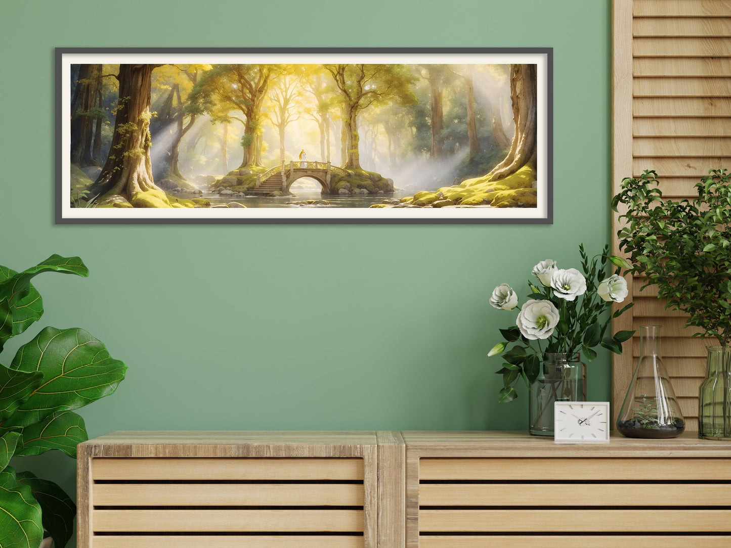 Autumn in Lothlorien Panorama Poster - Lord of the Rings Scenic Painting - Lotr Art - Wall Decor Lord of the Rings