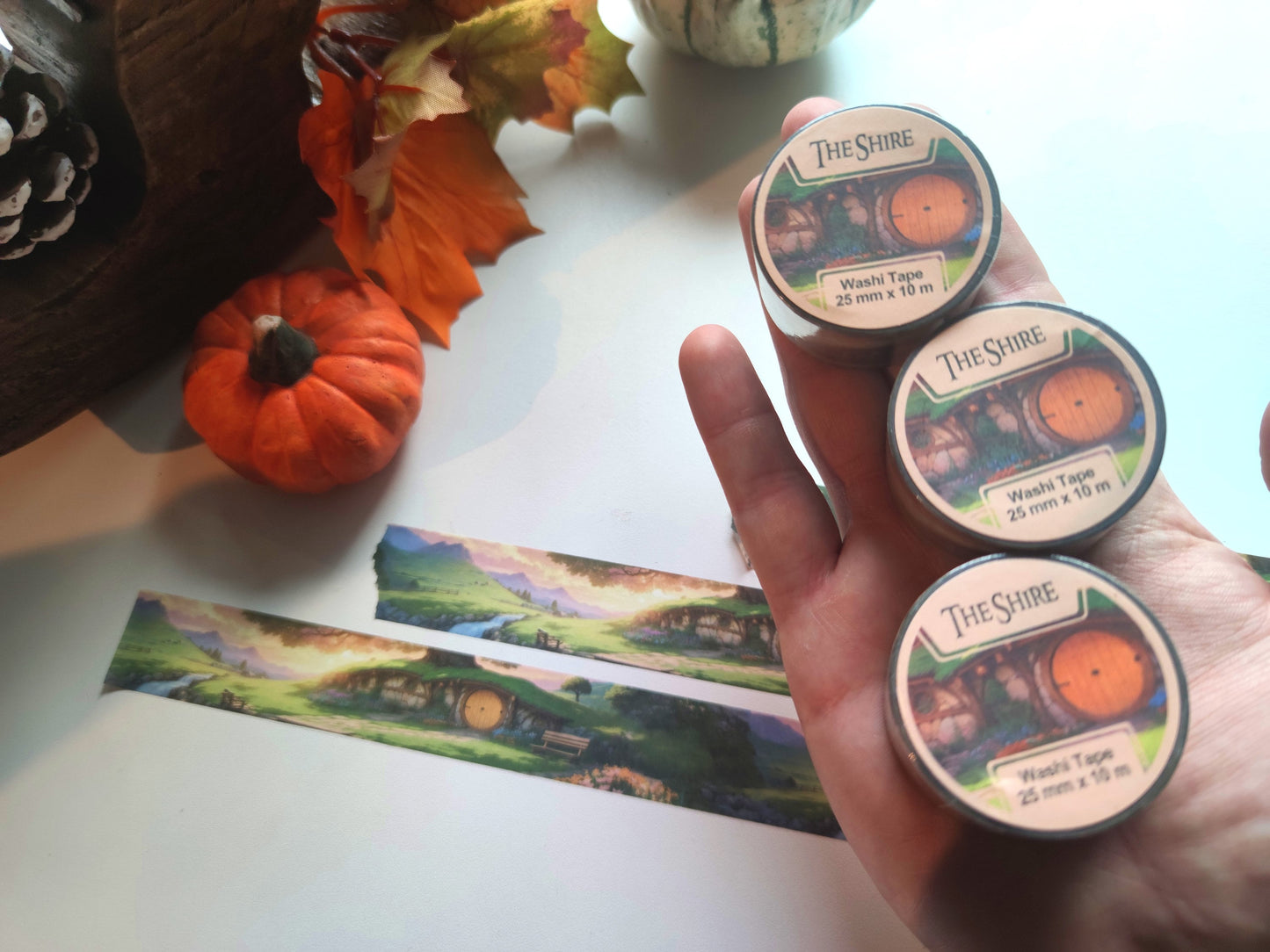 Lotr Washi Tape - Sunset in the Shire - Lord of the Rings Washi Tape - Decorative, Scrapbook Supplies, Hobbitcore, Mask Papercraft