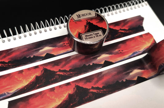 Lotr Washi Tape - Mordor - Fantasy Washi Tape - for world builders, RPG, D&D, fae, fairy, fantasy lovers and more