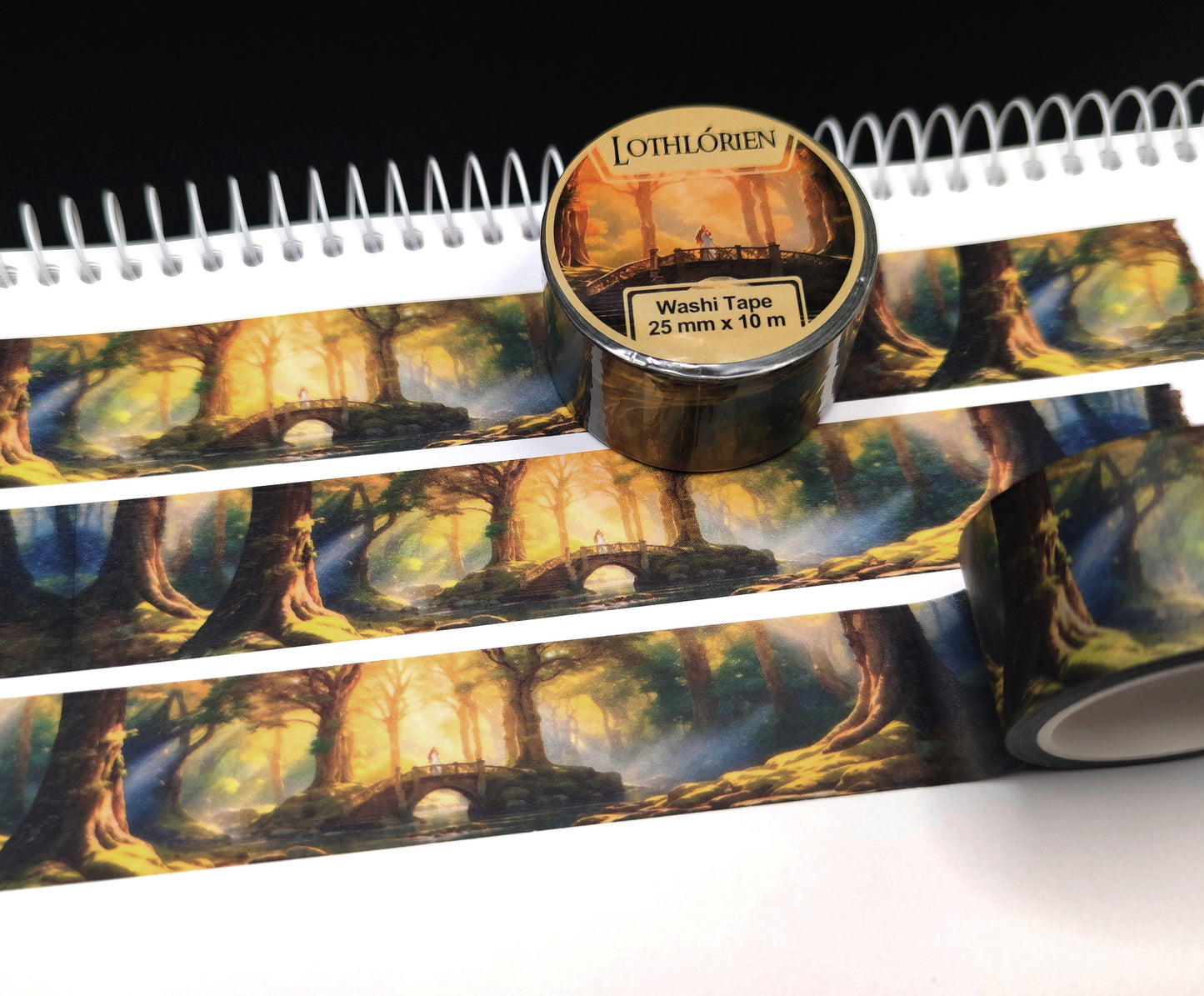 Lotr Washi Tape - Lothlorien - Fantasy Adventure Map Washi Tape - for world builders, RPG, D&D, fantasy lovers and Lord of the Rings fans