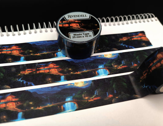 Lotr Washi Tape - Full Moon in Rivendell - Lord of the Rings Gift Tape - Decorative, Scrapbook Supplies, Mask Papercraft