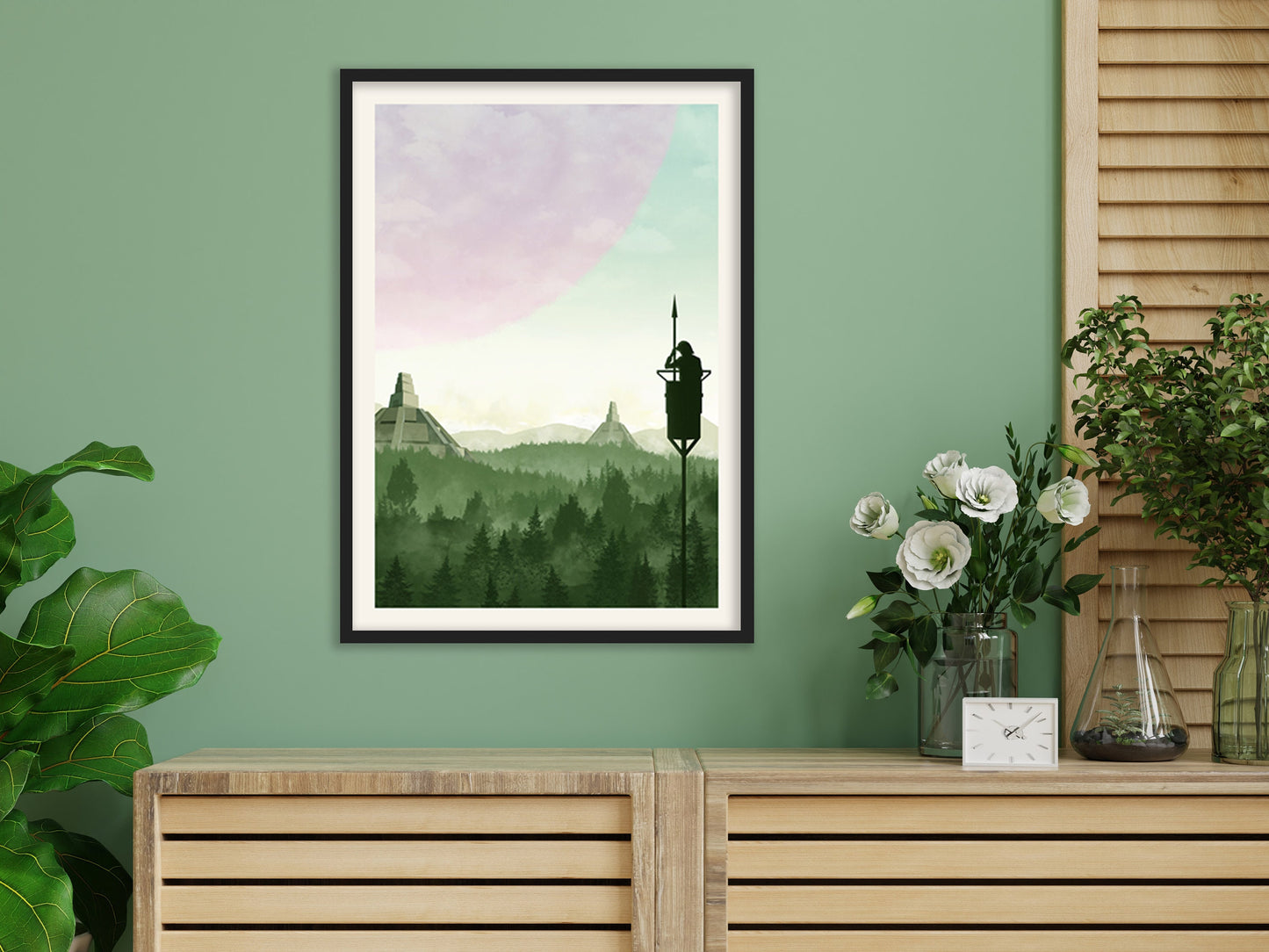 Yavin 4 - Star Wars Travel Poster, Star Wars Planet Minimalist Poster, Star Wars Gift, Star Wars Wall Art