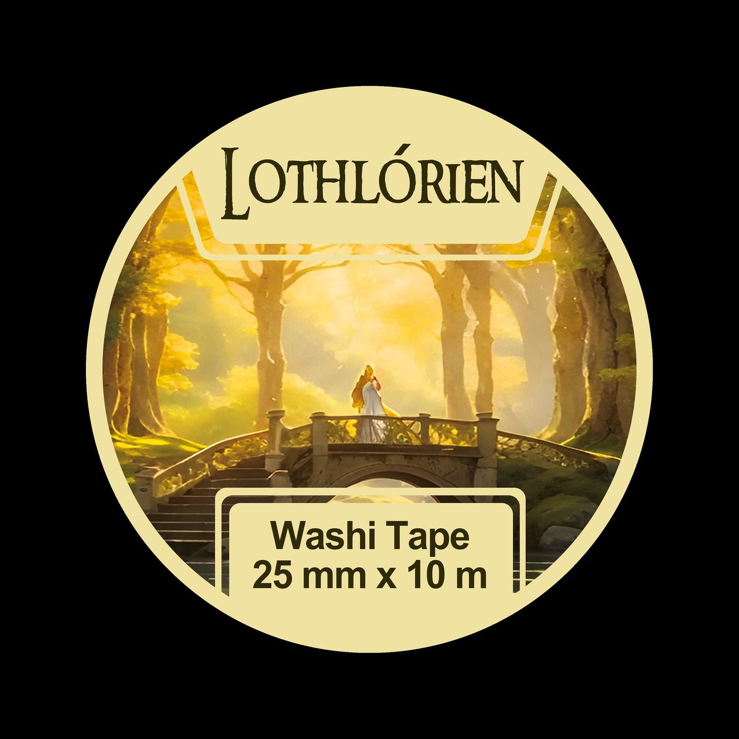 Lotr Washi Tape - Lothlorien - Fantasy Adventure Map Washi Tape - for world builders, RPG, D&D, fantasy lovers and Lord of the Rings fans