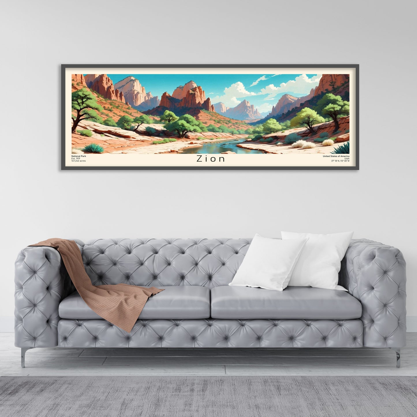 National Park USA Panoramic Poster Sets - Panorama Painting NPS - Wall Decor Modern - Scenic Poster - horizontal poster