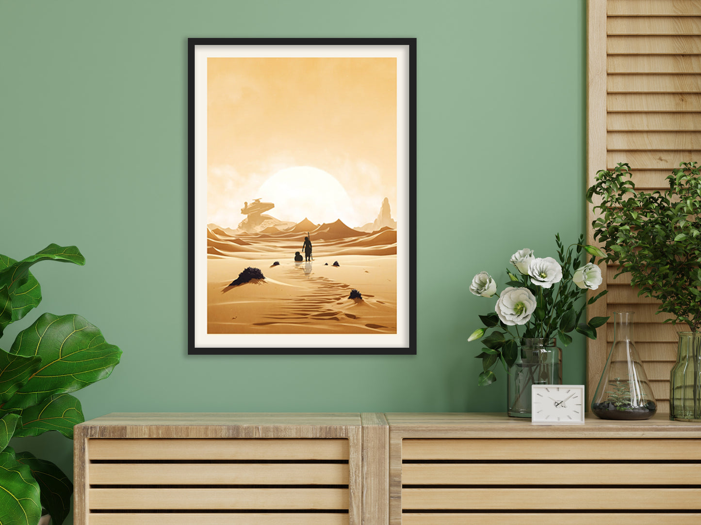 Jakku - Star Wars Travel Poster, Star Wars Planet Minimalist Poster