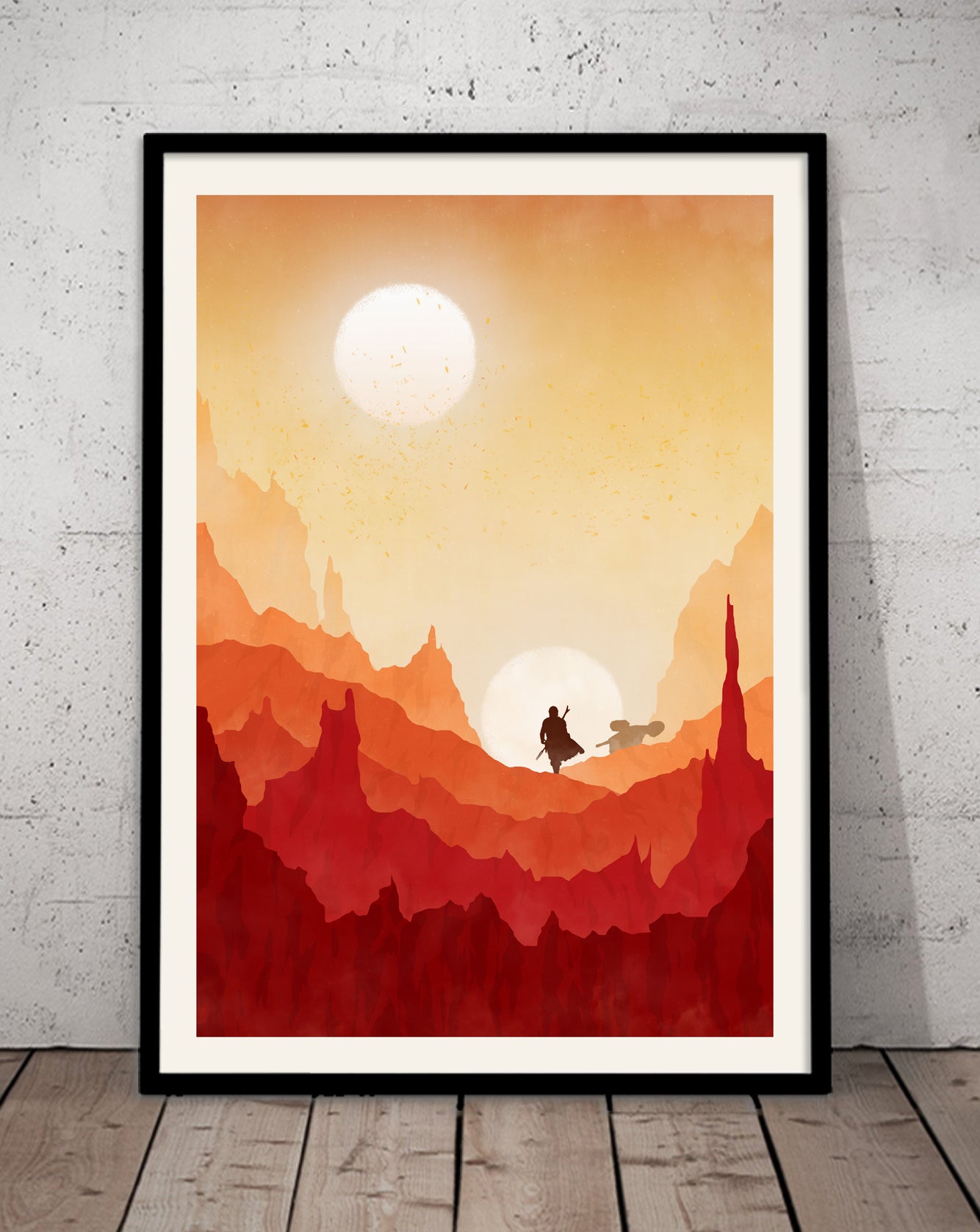 Mandalore - Star Wars Travel Poster, Star Wars Planet Minimalist Poster