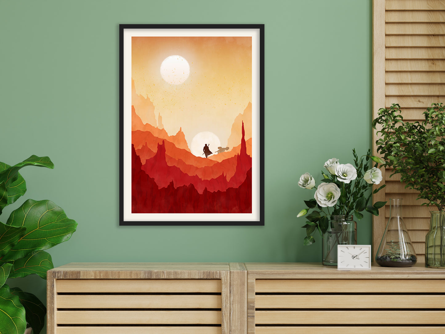 Mandalore - Star Wars Travel Poster, Star Wars Planet Minimalist Poster