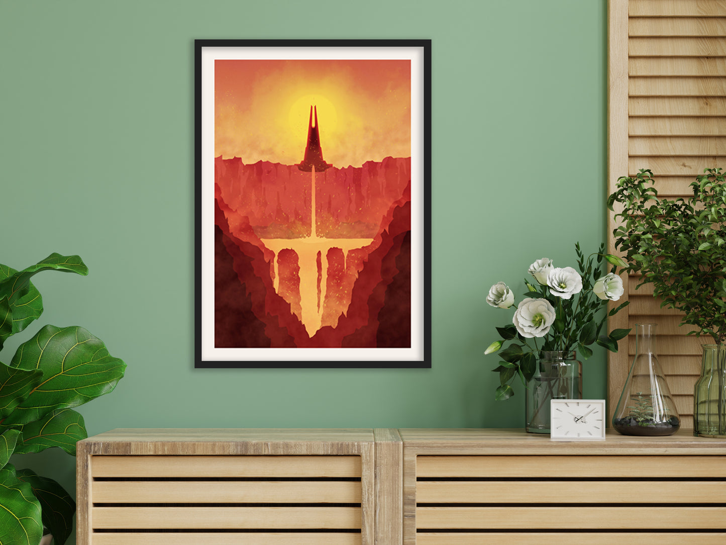 Mustafar - Star Wars Travel Poster, Star Wars Planet Minimalist Poster