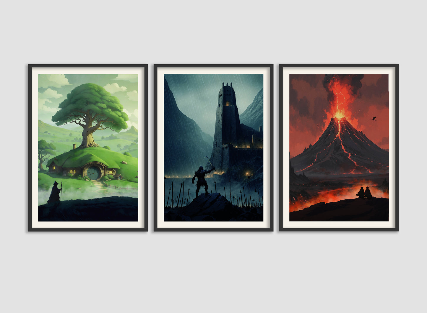 Quest of the Ring - Lord of the Rings Poster Set - LOTR Wall Art