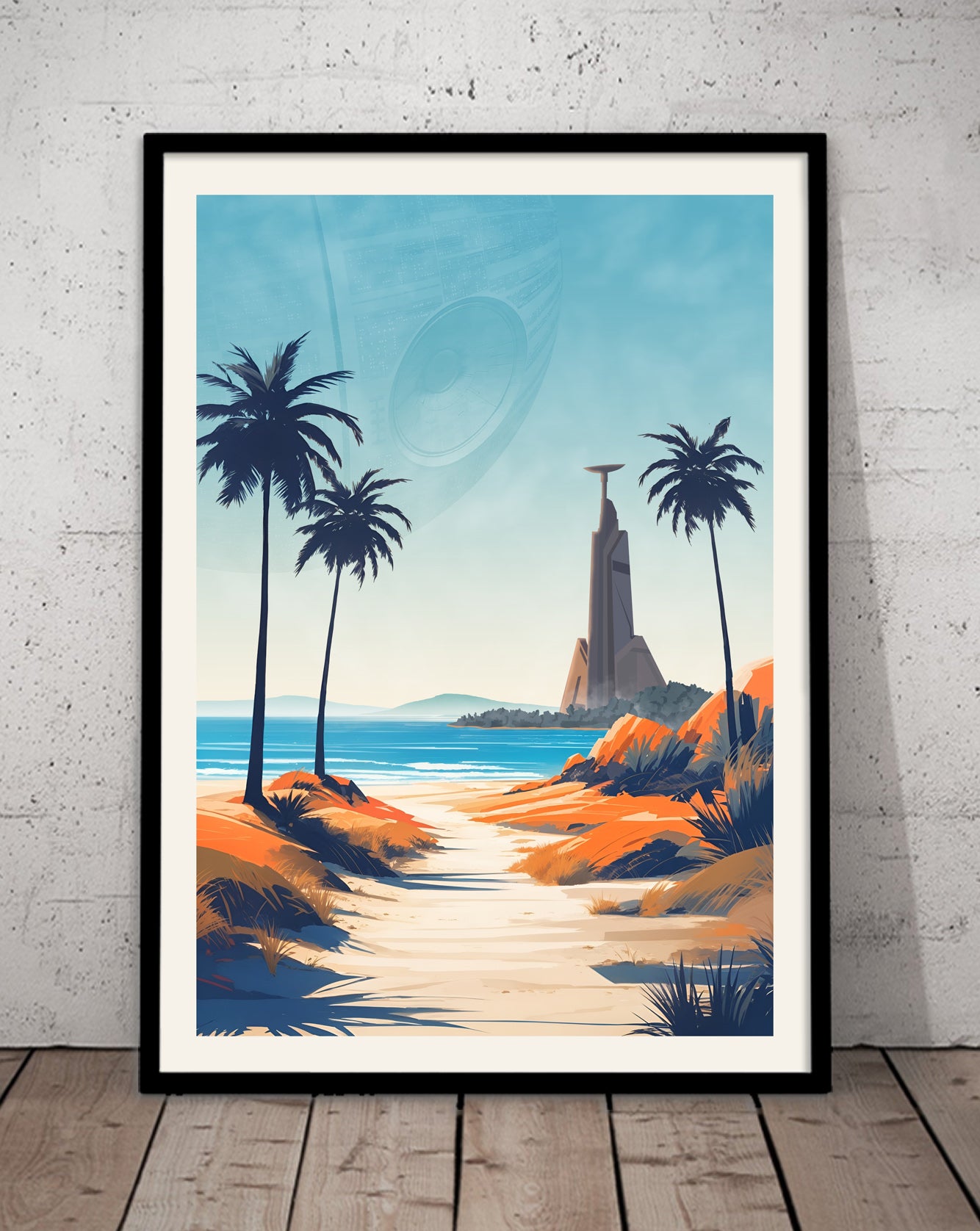 Scarif - Star Wars Travel Poster, Star Wars Planet Minimalist Poster