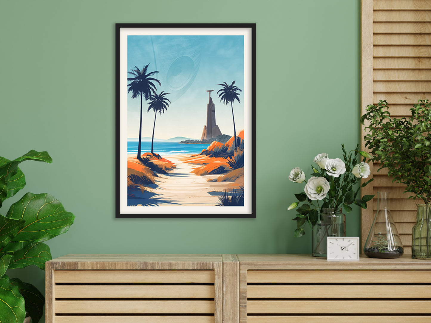 Scarif - Star Wars Travel Poster, Star Wars Planet Minimalist Poster