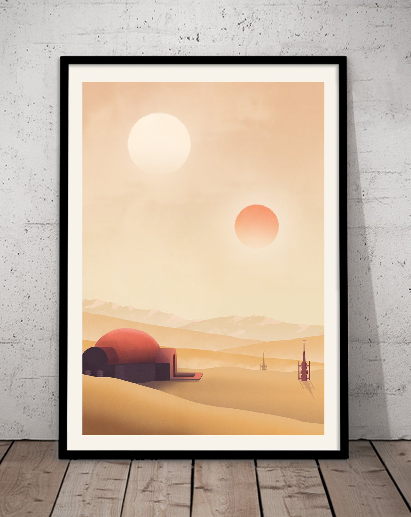 Tatooine - Star Wars Travel Poster, Star Wars Planet Minimalist Poster