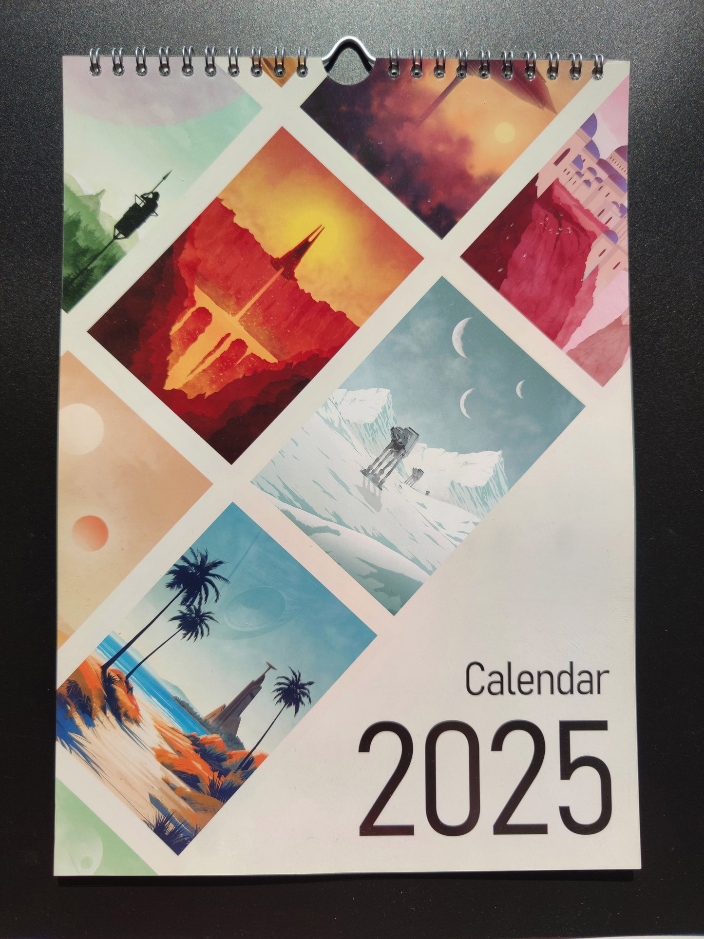 Star Wars Calendar 2025 - With 12 Different Locations, Hoth, Endor, Tatooine, Scarif, Star Wars Christmas Gift, Movie Calendar 2025