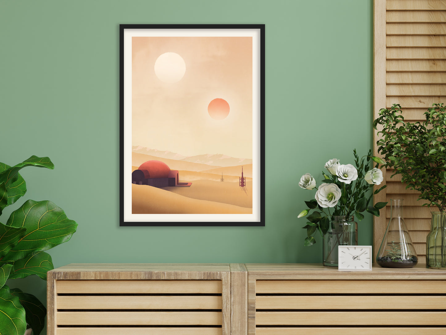 Tatooine - Star Wars Travel Poster, Star Wars Planet Minimalist Poster